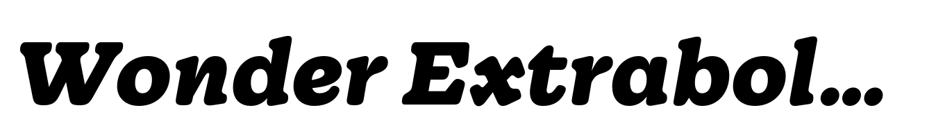 Wonder Extrabold Italic